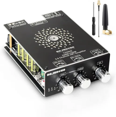 Tablero amplificador de audio de 440 W con control de agudos y graves, chips TPA3251, CC 12-36V, entradas Bluetooth 5.2 y AUX, placa AMP estéreo de