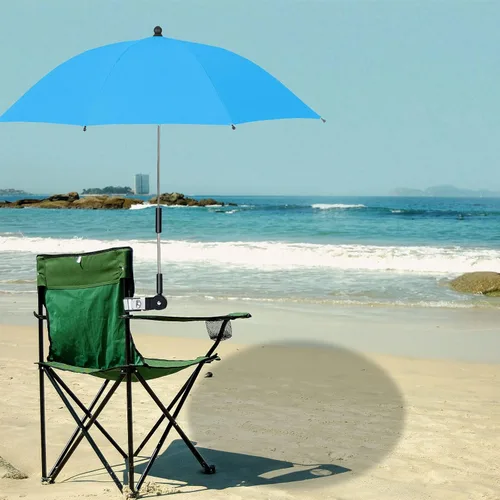 Miniatura 7 de Paraguas de playa con abrazadera universal, paraguas portátil con abrazadera universal, paraguas multidireccional al aire libre para silla, silla