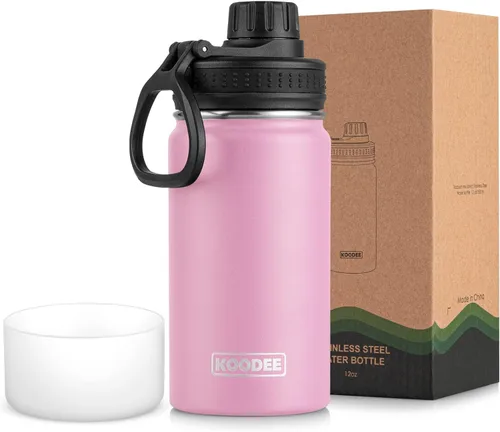 Miniatura 121 de koodee Insulated Water Bottle, 32 oz Stainless Steel Double Wall Vacuum Wide Mouth Sport Bottle with Leakproof Spout Lid (Navy)