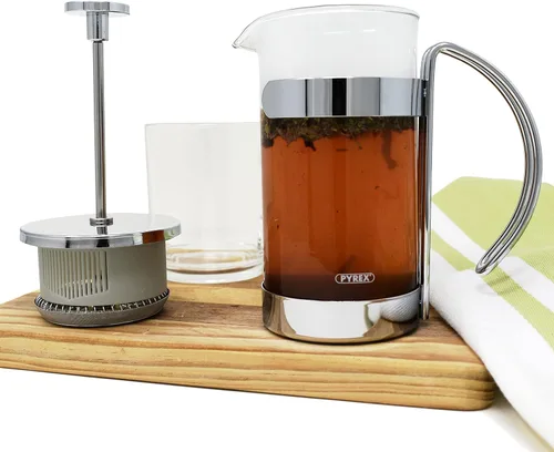 Miniatura 5 de Norpro 5581 Prensa de café/té de vidrio/cromo, 2 tazas