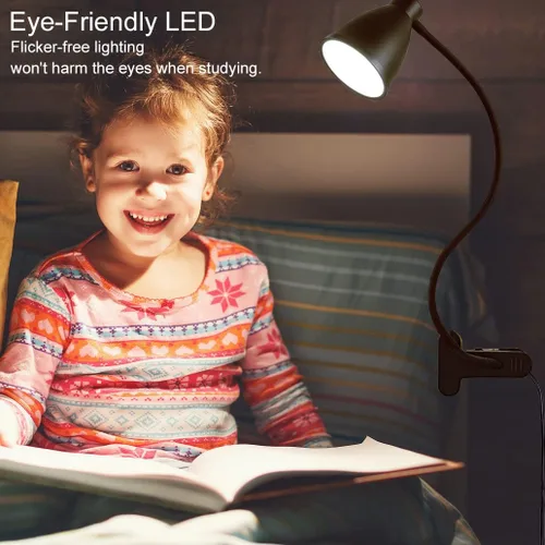 Miniatura 7 de BOHON Lámpara de Escritorio 5 Modos de Color 10 Niveles de Brillo Regulable Luz de Lectura 10W 38 LED Lámpara con Abrazadera con Temporizador