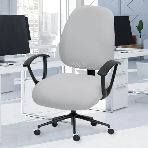 Miniatura 87 de Fundas elásticas para asiento de silla de oficina de escritorio - Funda universal de spandex para silla de computadora - Fundas removibles lavables
