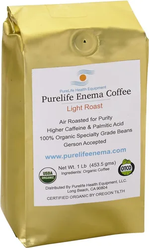 Miniatura 2 de purelife completa Café Enema Kit- 1,5 qt – 1 Lb orgánicos Luz Aire Roast café – Tubo de silicona & Boquilla – Gerson Aprobado por Médicos