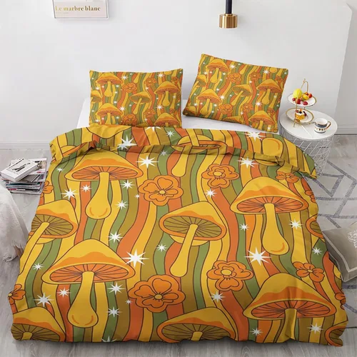 Miniatura 13 de Retro Disco Ball Duvet Cover Twin Size - Synthwave Neon Grid Bedding Set & Bedroom Decor, 2 Piece, Soft Microfiber Reversible Comforter Cover & 1