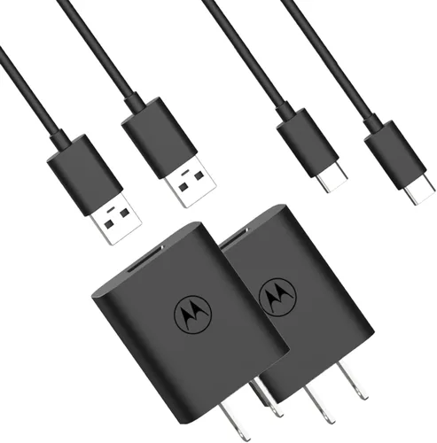 Motorola TurboPower 20 QC3.0 Cargador con cable USB-A a USB-C de 6.6 pies para Moto G Play (2023/2024/2026), G Power (2022/2023), G 5G