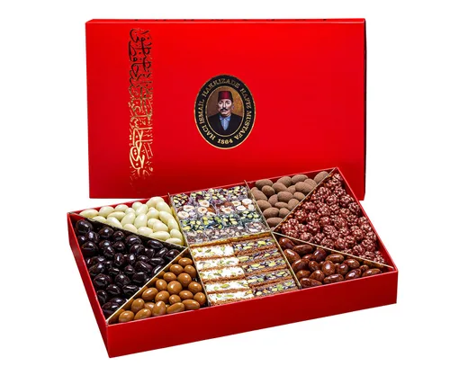 Miniatura 53 de Hafiz Mustafa 1864 Istanbul Baklava - Caja de pastelería - Bocadillos de postre de Baklava horneados hechos de hojas de masa filo fresca, pistacho