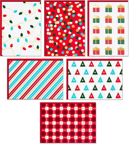 Miniatura 14 de Hallmark Surtido de tarjetas de Navidad en caja, iconos navideños (48 tarjetas con sobres) (1XPX5173)