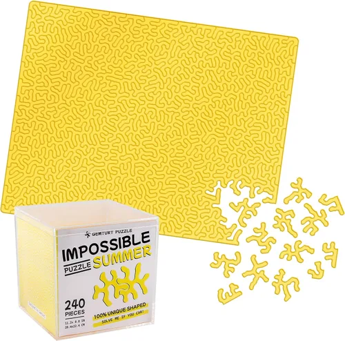 Miniatura 3 de Gemturt Impossible - Rompecabezas único – Acrílico transparente de 240 piezas con forma no repetida – Rompecabezas difícil para adultos