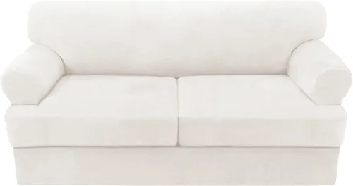 Miniatura 43 de H.VERSAILTEX Funda para sofá de 2 piezas, fundas para sillón con cojines en forma de T, funda para sofá de terciopelo grueso, protector de muebles
