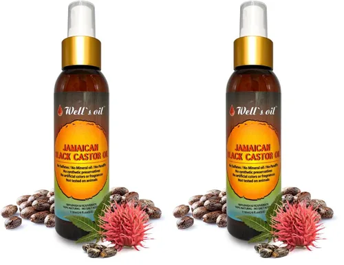 Miniatura 6 de Well's Oil Aerosol de aceite de ricino negro jamaicano para el cabello, 4 onzas (4.0 fl oz), aceite hidratante ligero para el cuero cabelludo