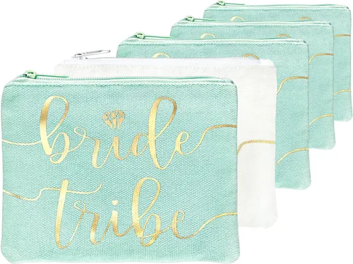 Miniatura 18 de Bride Tribe - Bolsas de maquillaje para despedida de soltera, despedida de soltera, boda, bolsa de artículos de tocador, kit de supervivencia