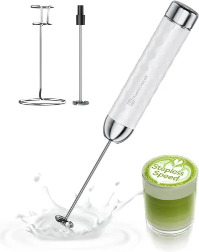Miniatura 10 de Maestri House - Espumador de leche recargable con control de velocidad sin escalones, LunaFro 2.0 - Espumador eléctrico de mano para bebidas