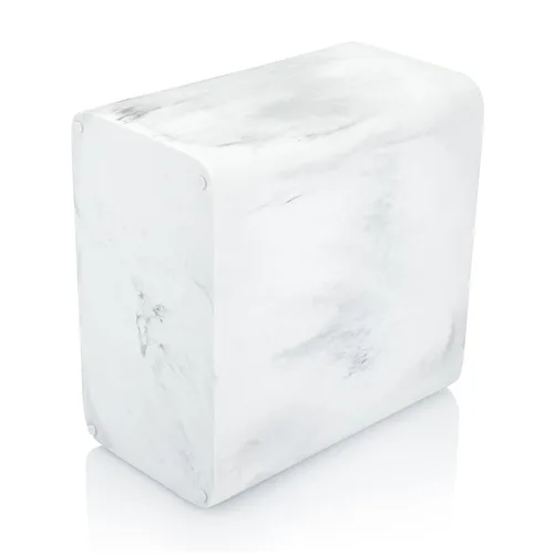 Miniatura 4 de Essentra Home Papelera rectangular de mármol para oficina en casa, dormitorio, baño, cocina, 2.4 galones, capacidad de 9 litros, cabe en espacios