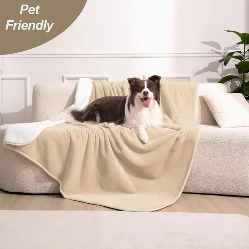Miniatura 6 de gogobunny Manta de cama impermeable, manta reversible de forro polar Sherpa para perro, cachorro y gato, funda para muebles que protege la cama