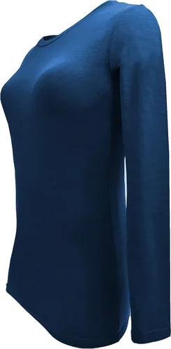 Miniatura 64 de Natural Uniforms Camiseta Under Scrub para mujer, cuello redondo, manga larga, paquete de 3, paquete múltiple de 3