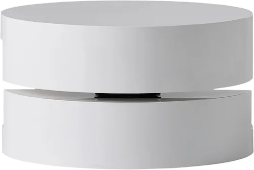 Miniatura 7 de Pequeña mesa de centro giratoria circular Mod Blanco