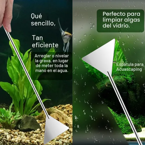 Miniatura 5 de 4 Piezas Herramientas de Paisajismo Acuático, Kit Jeimier Aquascape, Pinzas Largas y Fuertes para Acuario, Tijeras, Raspador de Algas, Herramientas