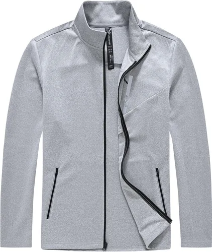 Miniatura 6 de MoFiz Conjunto deportivo para hombre, manga larga, casual, con cremallera completa, para correr, deportivo, 2 piezas