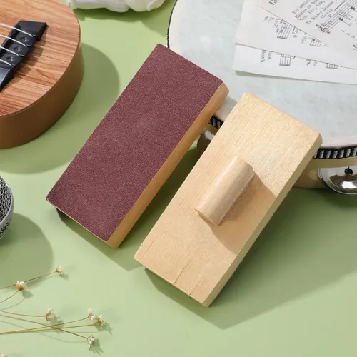 Miniatura 8 de Totority Bloques de arena de madera, instrumentos musicales, 5 pares, juguetes de percusión de madera de haya natural para niños pequeños y niños