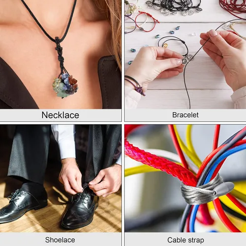 Miniatura 6 de 30 juegos de cordones de repuesto para collar con cierres separables, cordón de nailon para bricolaje y hebilla de plástico con hebilla de seguridad