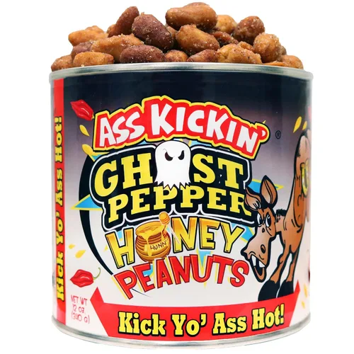 Miniatura 17 de ASS KICKIN’ Cacahuetes picantes Carolina Reaper – 12oz - Regalo gourmet picante definitivo - ¡Pruébalos si te atreves!