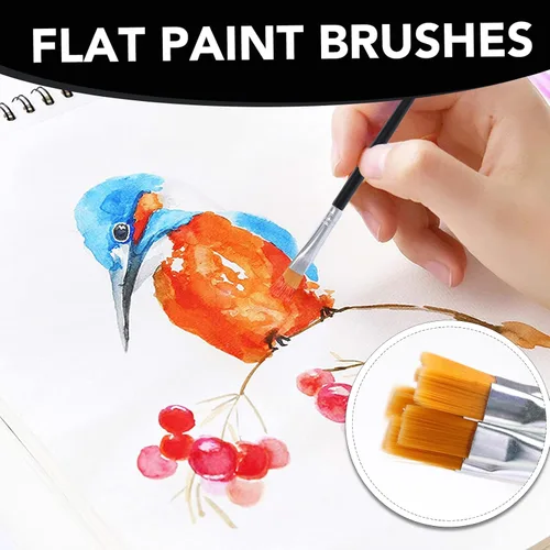Miniatura 3 de AROIC Pinceles de Pintura Pequeños al Por Mayor, 110 Piezas de Pinceles de Pelo de Nailon Negro con Juego de Pinceles de Pintura Acrílica de Punta
