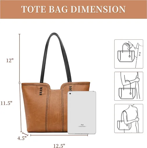 Miniatura 5 de Montana West Bolsa de mano para mujer, bolsa de mano con asa superior, bolsa de hombro de gran