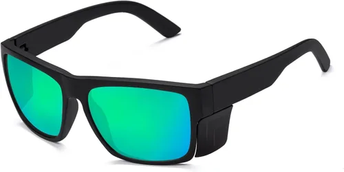Miniatura 19 de Lentes de sol de seguridad para hombre, negro mate, lentes de sol de seguridad polarizados, cumplen con las normas ANSI Z87+, protección UV