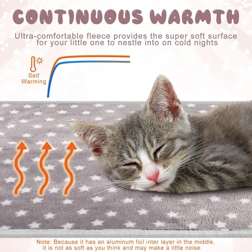 Miniatura 3 de 2 Piezas Almohadillas Grandes Autocalentables para Gatos, Alfombra Autocalentable para Gatos, Cama para Jaula de Perros, Mantas para Mascotas