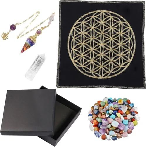 Miniatura 22 de Rockcloud Kit de meditación de tótem de piedra curativa para principiantes, adivinación, suministros de altar wicca, decoración del hogar, amatista