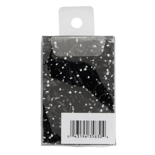 Miniatura 4 de Scunci Mini bandas elásticas para el cabello sin daños, bandas elásticas para el cabello suave, 500 unidades (negro/blanco)
