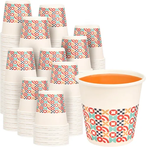 Miniatura 25 de METAPRINT 500 unidades de 12 onzas tazas de papel desechables para café, tazas de papel blancas para café caliente para cafeterías, bistrós, fiestas