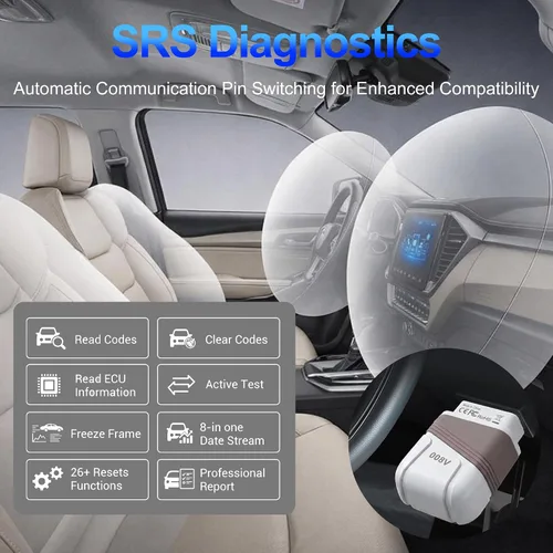 Miniatura 5 de Carpiano OBD2 escáner Bluetooth, herramienta de diagnóstico de todo sistema asistida por IA para iOS y Android, herramienta de diagnóstico