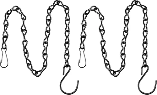 Miniatura 11 de EBOOT 2 piezas cadena colgante para comederos de pájaros, macetas, linternas y adornos (negro, 9.5 pulgadas)