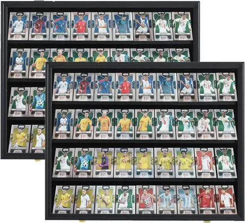 Miniatura 10 de Estuche de exhibición de tarjetas deportivas con 35 grados: marco de exhibición de tarjetas de béisbol con protección UV, vista transparente