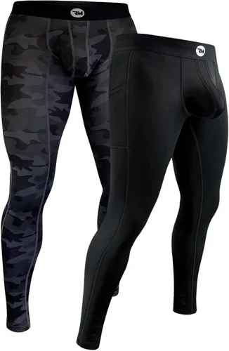 Miniatura 10 de Real Men ABCD Pouch - Pantalones de compresión para hombre, paquete de 1, 2 y 3, leggings para hombre, pantalones de yoga, medias, capa base