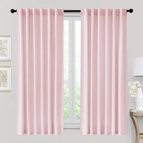 Miniatura 73 de RYB HOME - Cortinas de terciopelo beige, cortinas decorativas resistentes con pestaña trasera, cubierta de privacidad para oscurecer habitación