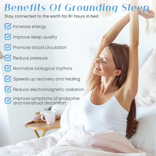 Miniatura 2 de Sábanas Grounding tamaño Queen, 95% algodón orgánico + 5% fibra plateada pura