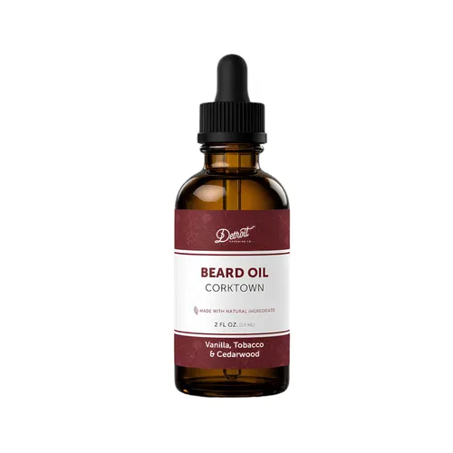 Miniatura 19 de Detroit Grooming Co. Aceite para barba Fórmula hidratante y nutritiva con vitamina E Cereza y tabaco • Traverse City (1 oz)
