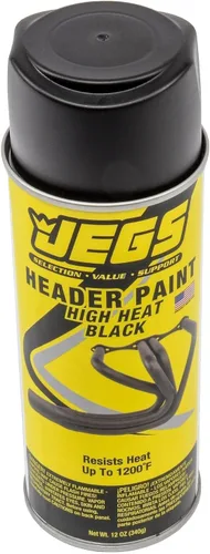 Miniatura 3 de JEGS Pintura negra resistente a altas temperaturas 12 oz. Spray en aerosol Resiste el calor hasta 1200 grados F Curado con calor a 400 grados