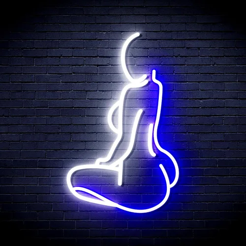 Miniatura 17 de ADVPRO Señora Back Shape Flex Silicone LED Neon Sign - Azul - st16s32-fnu0267-b