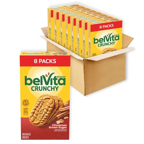 Miniatura 35 de belVita Galletas de desayuno con canela y azúcar morena, 12 paquetes (4 galletas por paquete)