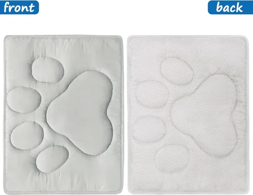 Miniatura 5 de Coldwind Almohadilla para jaula de perro (18 x 24 pulgadas), alfombrillas para dormir, transpirable, color oscuro para ocultar manchas, gris