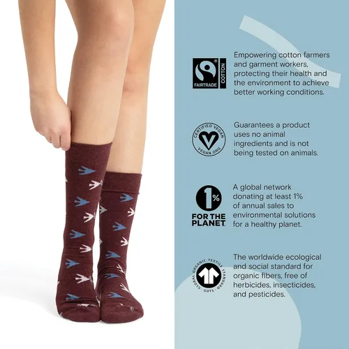 Miniatura 5 de Conscious Step Calcetines altos de algodón orgánico de comercio justo para hombre, paquete de 3, cada par ayuda a apoyar a nuestros socios