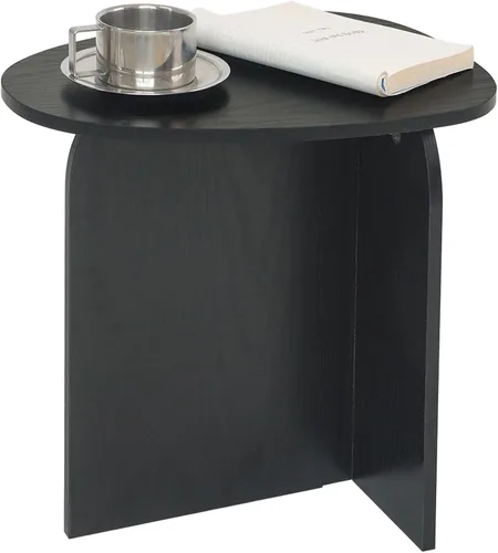 Miniatura 8 de AWASEN Mesa auxiliar, pequeña mesa auxiliar triangular para sala de estar, mesa decorativa moderna con mesa única, mini mesita de noche para Marrón