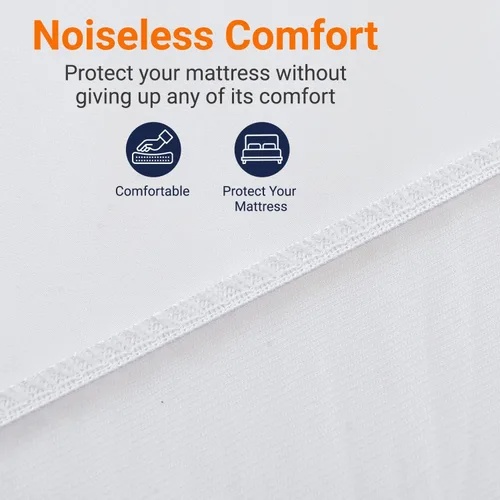 Miniatura 6 de Cheer Collection Protector de colchón impermeable para incontinencia, funda de colchón elástica transpirable y silenciosa