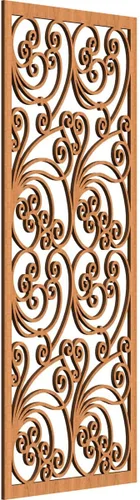 Miniatura 195 de 9 3/8"W x 24 3/8"H x 1/4"T Marilla Decorativos Paneles de Pared de Madera Calado, Abedul