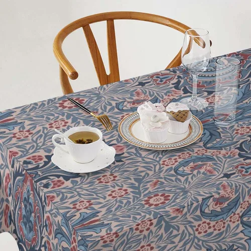 Miniatura 375 de Mantel Floral Retro de Pájaros, Diseño Original Bohemio William Morris Estampado Cubierta de Mesa para Hogar Picnic Fiesta Comedor Cocina William