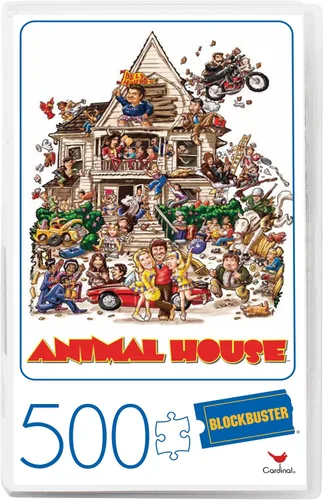 Animal House Movie - Rompecabezas de 500 piezas en plástico retro Blockbuster VHS Video Case
