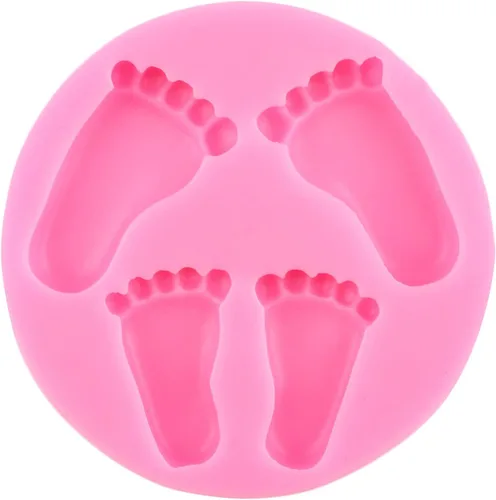 Miniatura 7 de ZiXiang Moldes de silicona para bebé, molde de fondant para pies de bebé, moldes de silicona para manos de bebé, decoración de pasteles, decoración